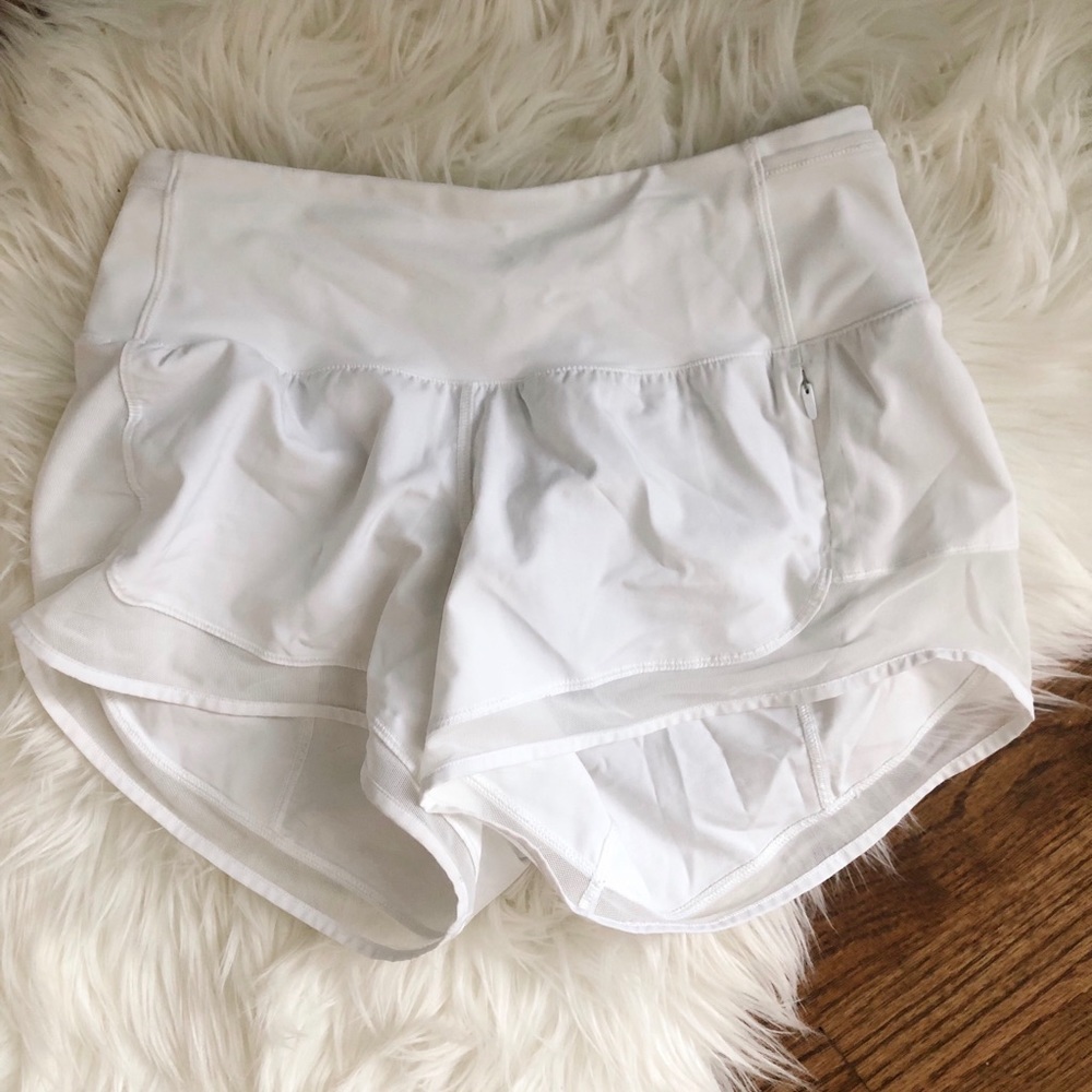 White Lululemon Hotty Hot Short